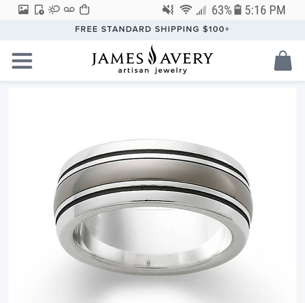 James Avery titanium ring
